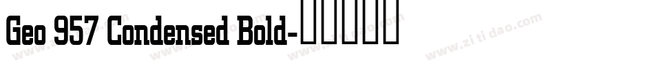 Geo 957 Condensed Bold字体转换